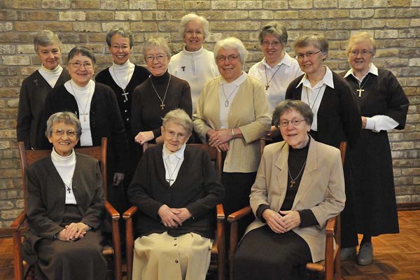 Here are Sisters following morning prayer